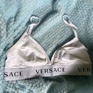 versace white bralette